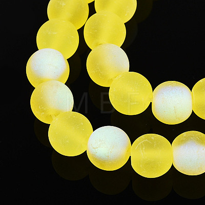 Frosted Transparent Glass Beads Strands LS-GLAA-T032-T8mm-MBB12-1