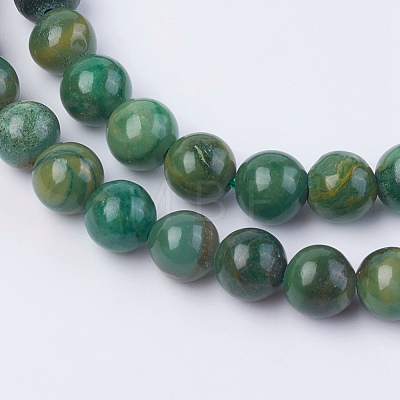 Natural African Jade Beads Strands G-F560-6mm-B01-1