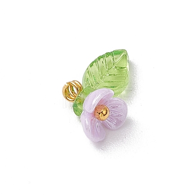 6pcs Resin Imitation Pearl Charms PALLOY-JF03423-1