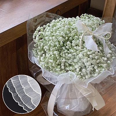 Polyester Flower Bouquet Wrapping Mesh Paper DIY-WH0542-38B-1