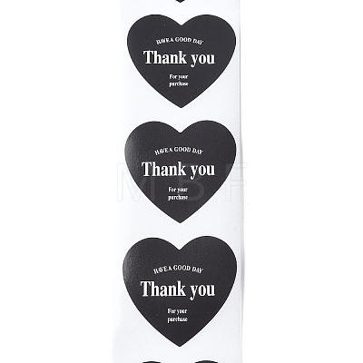 500Pcs Heart with Thank You Roll Stickers DIY-U008-01E-1