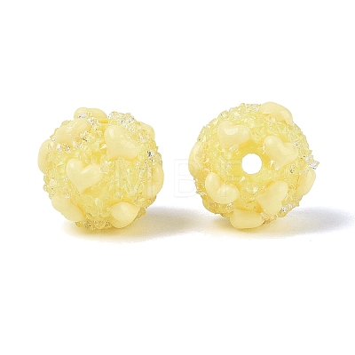 Opaque Acrylic & Transparent Resin Rhinestone Beads SACR-Q005-02A-05-1