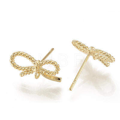Brass Stud Earrings KK-S341-86-1