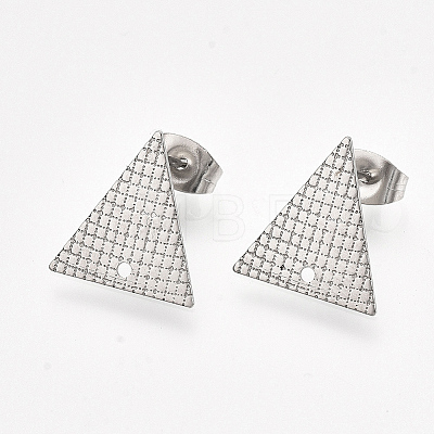 Non-Tarnish 304 Stainless Steel Stud Earring Findings X-STAS-S079-69B-1