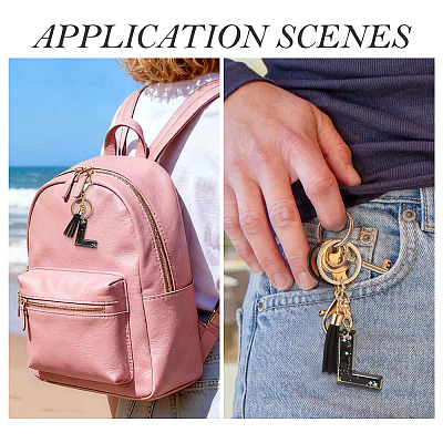 1Pc Resin Letter Keychains KEYC-TADJ0001-09L-1