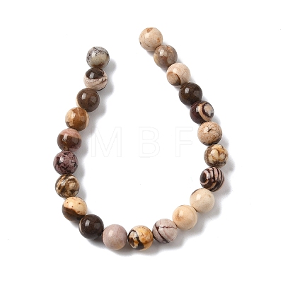 Natural Australian Agate Round Bead Strands G-M272-02-8mm-1