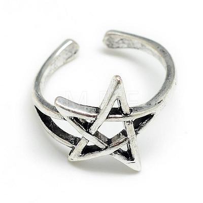 Adjustable Alloy Cuff Finger Rings RJEW-S038-083-1
