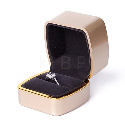 Square Plastic Jewelry Ring Boxes OBOX-F005-01C-1