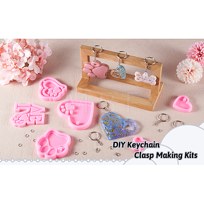 DIY Keychain Clasp Making Kits DIY-TA0008-89-1