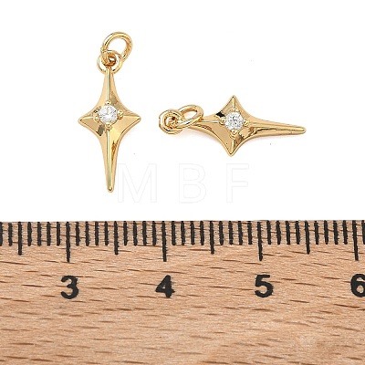 Brass Micro Pave Cubic Zirconia Pendants KK-A291-33D-G-1