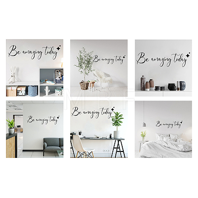 PVC Quotes Wall Sticker DIY-WH0200-017-1