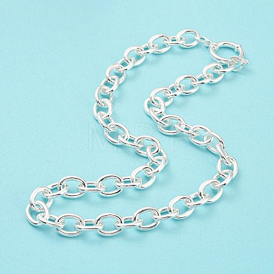 Ion Plating(IP) 304 Stainless Steel Cable Chain Necklaces NJEW-P285-04S-1
