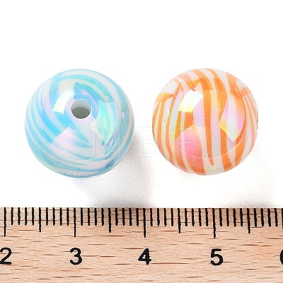 UV Plating Iridescent Acrylic Beads MACR-D032-03-1