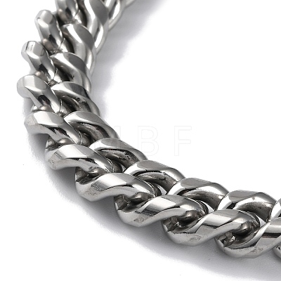 304 Stainless Steel Cuban Link Chain Necklaces NJEW-P288-21P-1