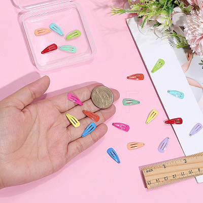 60Pcs 10 Colors Baking Paint Iron Doll Snap Hair Clips PHAR-PH0001-20-1