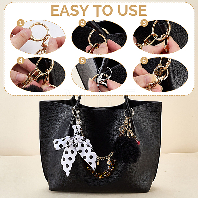 1Pc Leopard Print Acrylic Bag Handles DIY-GA0009-77-1