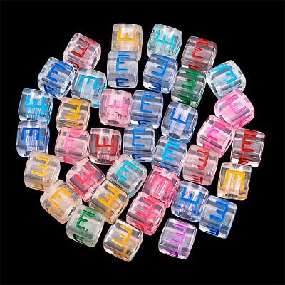 50Pcs Acrylic European Beads MACR-TADJ0001-13E-1