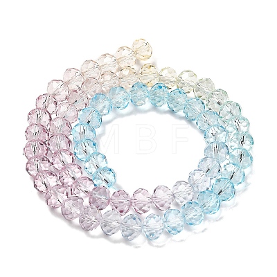 Transparent Painted Glass Beads Strands DGLA-A034-T6mm-A15-1