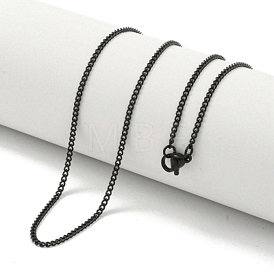 201 Stainless Steel Curb Chain Necklaces for Women and Men NJEW-F322-08EB-1