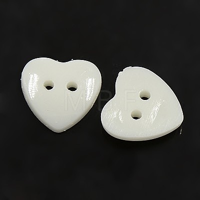 Acrylic Heart Buttons BUTT-E071-B-01-1