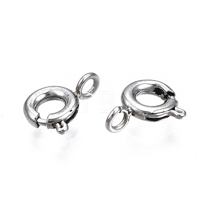 304 Stainless Steel Spring Ring Clasps STAS-S117-016A-1