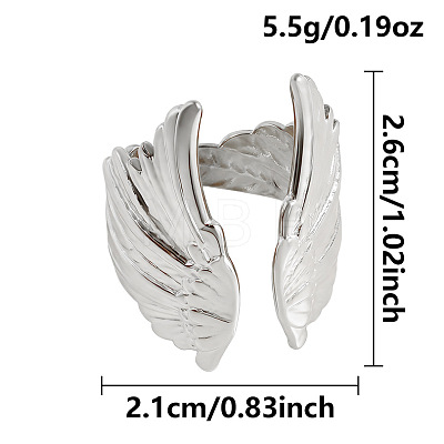304 Stainless Steel Cuff Open Rings LS-LN1583-1-1