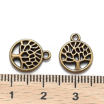 Tibetan Style Alloy Pendants TIBEP-T009-25AB-NR-1