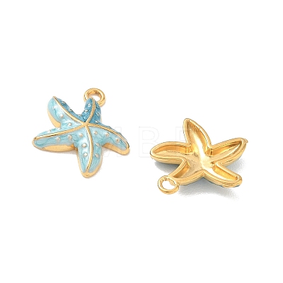 304 Stainless Steel Enamel Pendants STAS-Q119-08G-04-1