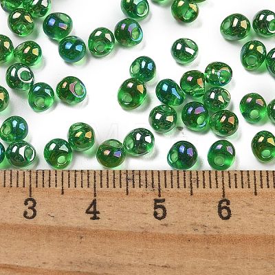 6/0 Inside Colours Glass Seed Beads SEED-A034-03G-1