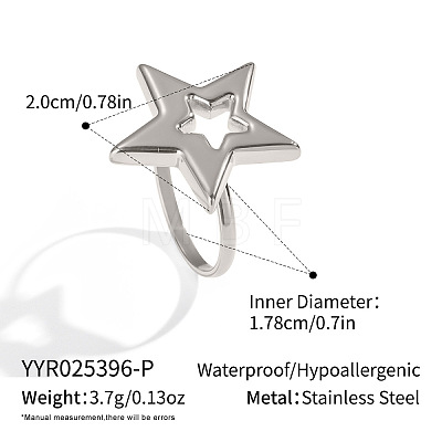 304 Stainless Steel Finger Rings for Women ZR4552-2-1