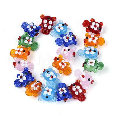 Handmade Lampwork Beads Strands LAMP-N036-21A-1