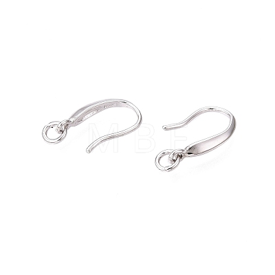 Anti-Tarnish Rhodium Plated 925 Sterling Silver Earring Hooks STER-N016-26P-1