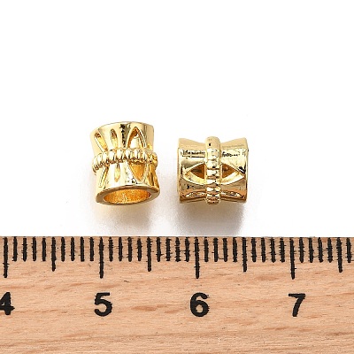Column Brass European Beads LS-KK-C106-13G-1