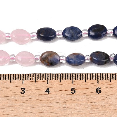 Natural Yellow Aventurine & Red Jasper & Rose Quartz & Sodalit & Green Aventurine Beads Strands G-Z135-A01-1