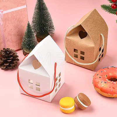 40Pcs 2 Colors Paper Boxes with Handle Rope and Window CON-CJ0001-25-1