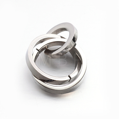 304 Stainless Steel Interlocking Ring Pendants STAS-E090-90P-1