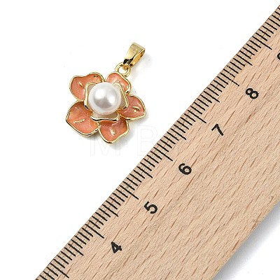 Brass Enamel Pendants PALLOY-JF05280-1