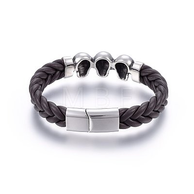 Leather Cord Bracelets BJEW-G603-19-1