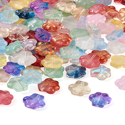 Craftdady Transparent Spray Painted Glass Beads GGLA-CD0001-06-1