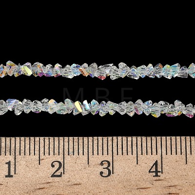 Electroplate Transparent Glass Beads Strands EGLA-P061-04C-AB-1
