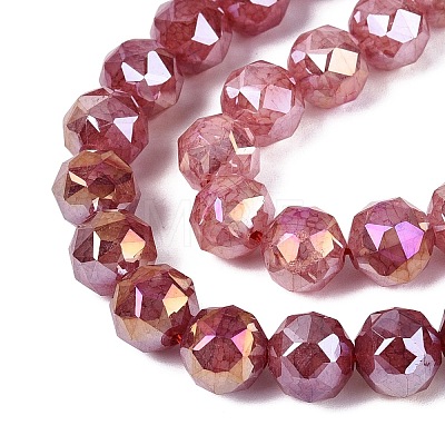 Anti-Tarnish Electroplate Glass Beads Strands GLAA-N064-10mm-14-1