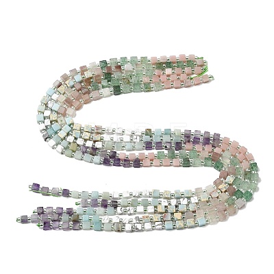 Natural Green Strawberry Quartz & Pink Opal & Southern Jade & Flower Amazonite & Amethyst & Howlite Beads Strands G-H333-03L-1