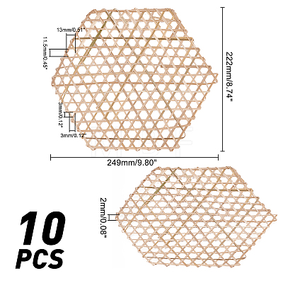 DIY Woven Bamboo Network FIND-WH0101-08-1