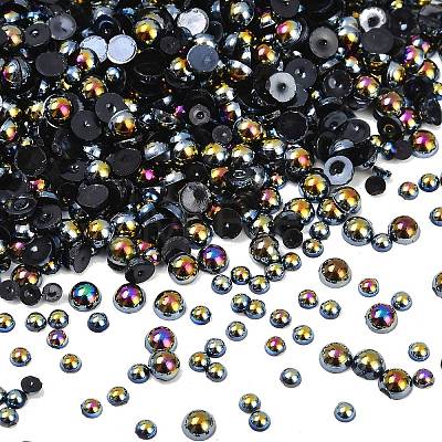 Electroplated Opaque Flat Back Resin Cabochons LS-RESI-XCP0002-45E-1