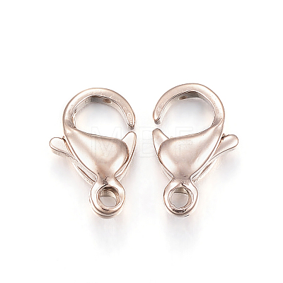 Ion Plating(IP) 304 Stainless Steel Lobster Claw Clasps LS-X-STAS-H353-E-02RG-1