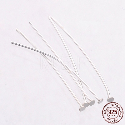 925 Sterling Silver Flat Head Pins STER-K017-25mm-S-1