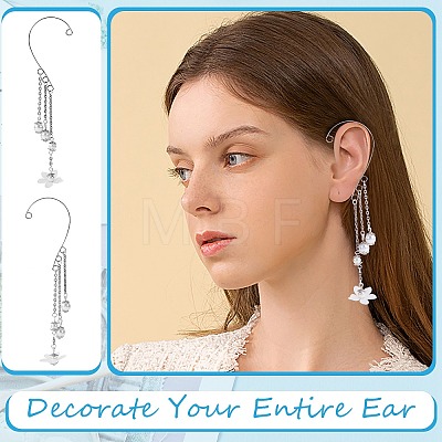 16Pcs 4 Style 316 Stainless Steel Ear Cuff Findings STAS-SZ0002-54-1