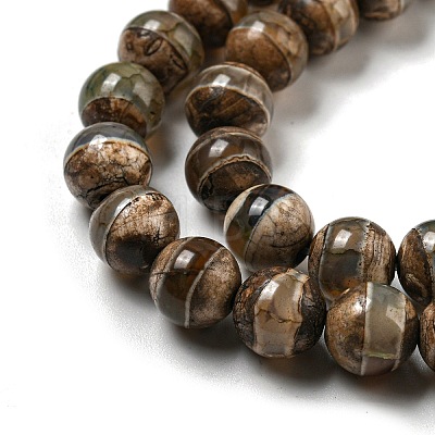 Tibetan Style dZi Beads Strands G-P526-D02-01-1