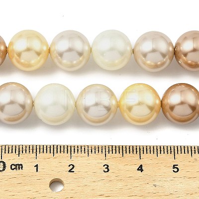 Round Shell Pearl Beads Strands BSHE-XCP0001-26A-1