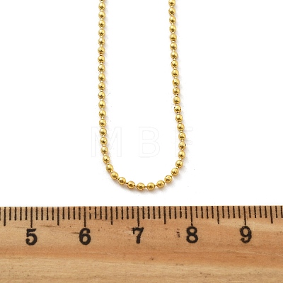 Brass Ball Chains Necklaces for Women NJEW-D302-21G-1